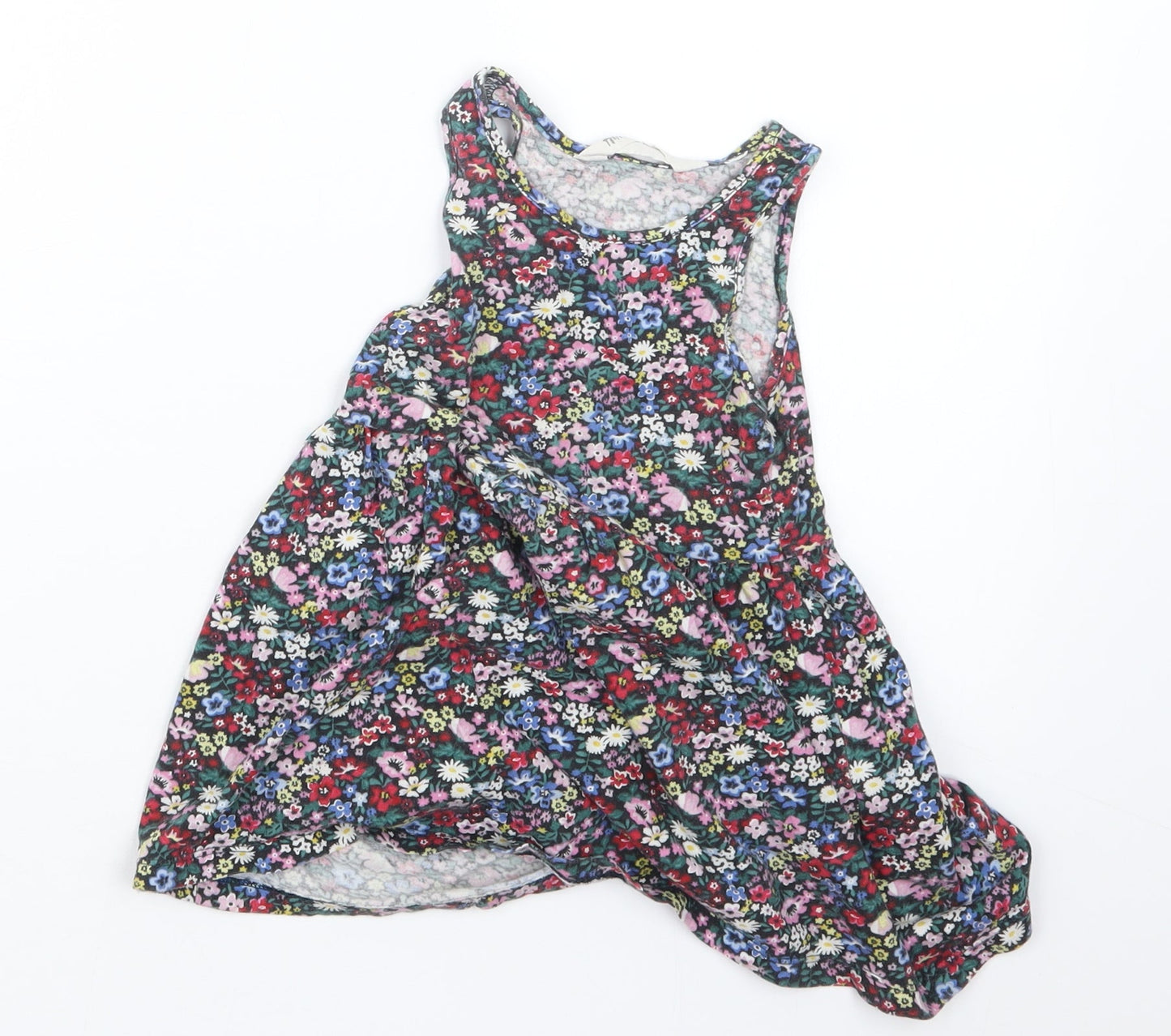 H&M Girls Black Floral  A-Line  Size 2 Years