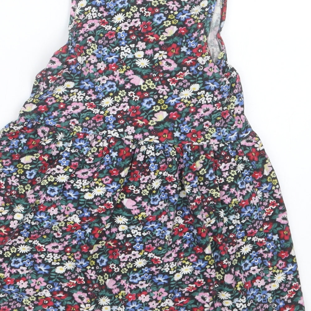 H&M Girls Black Floral  A-Line  Size 2 Years