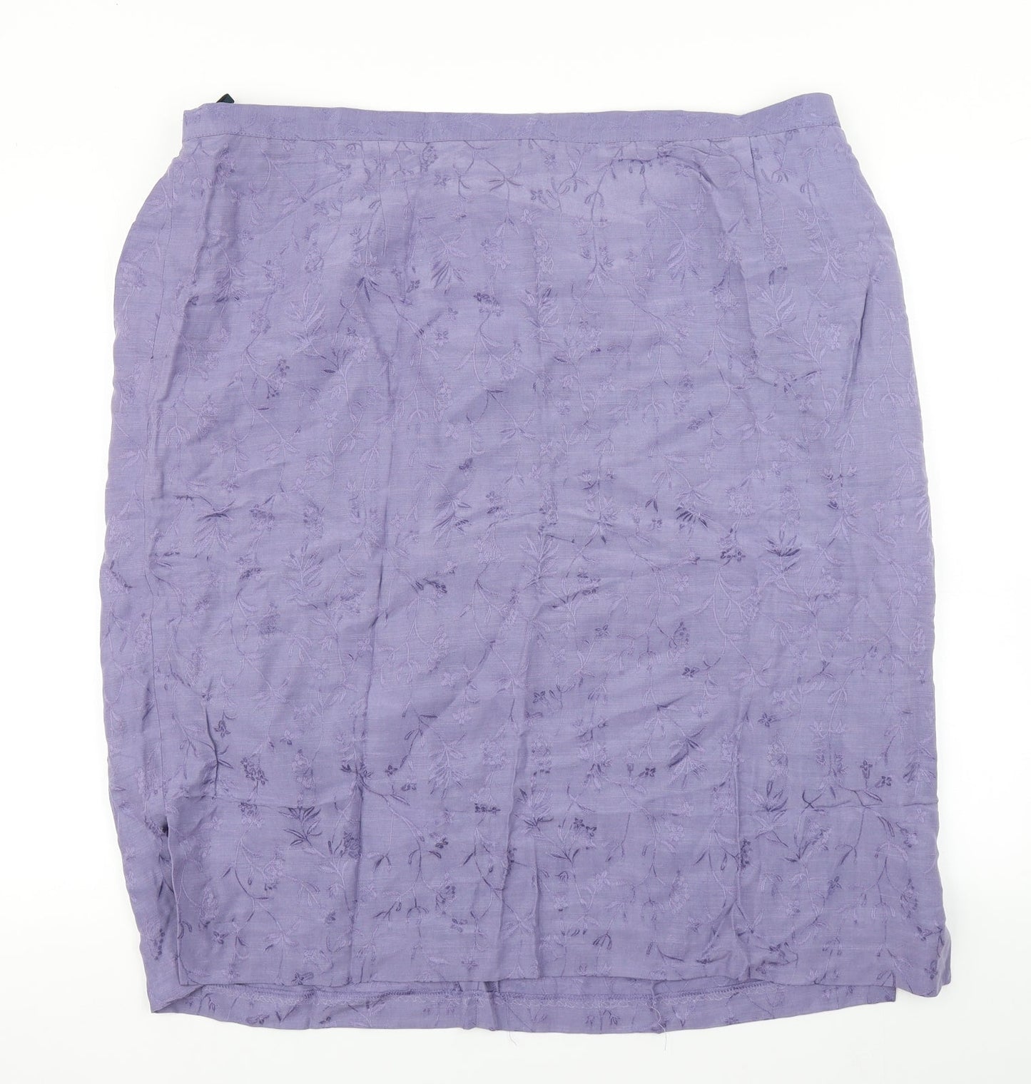 essence Womens Purple Floral  Straight & Pencil Skirt Size 26