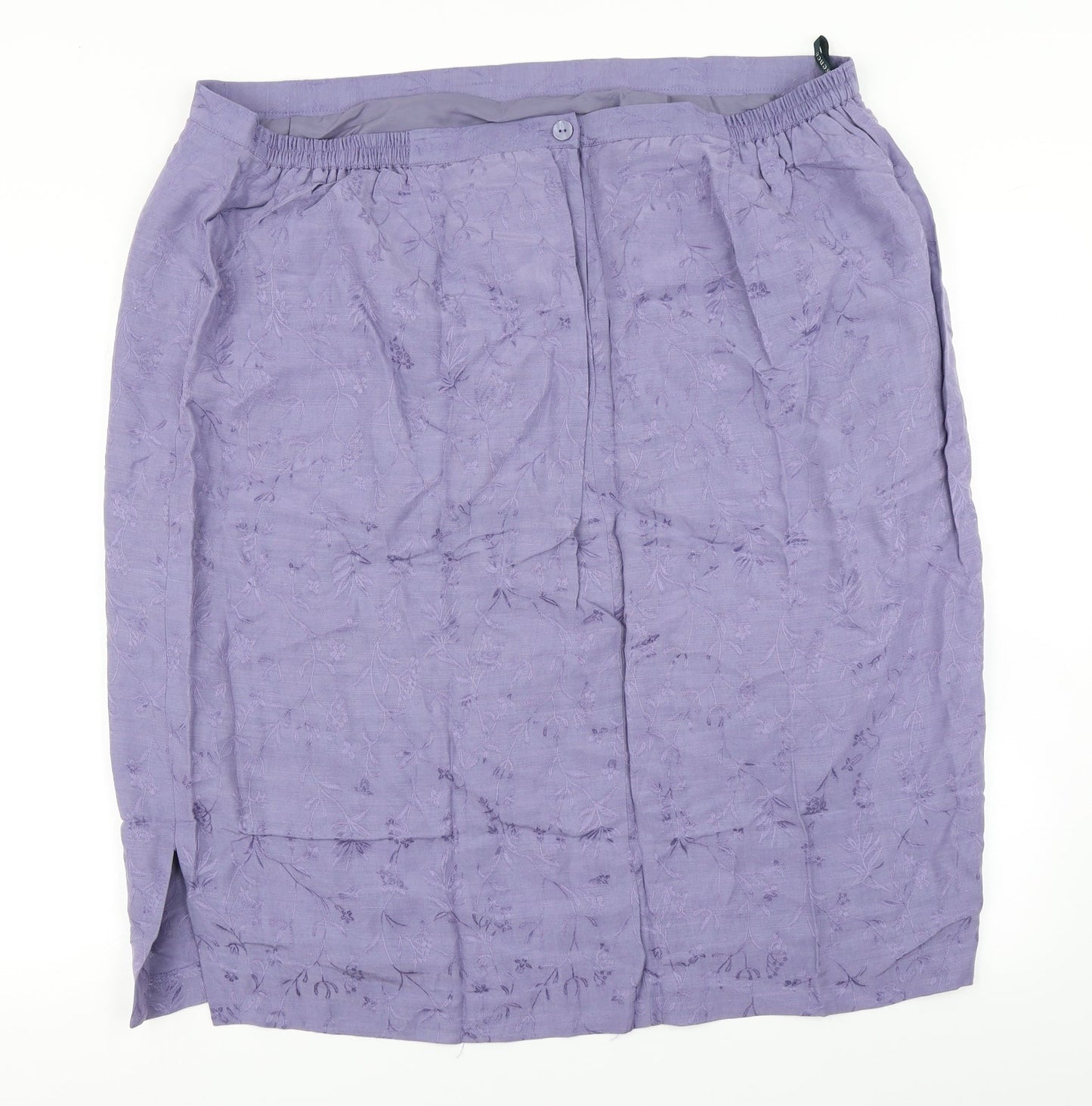 essence Womens Purple Floral  Straight & Pencil Skirt Size 26