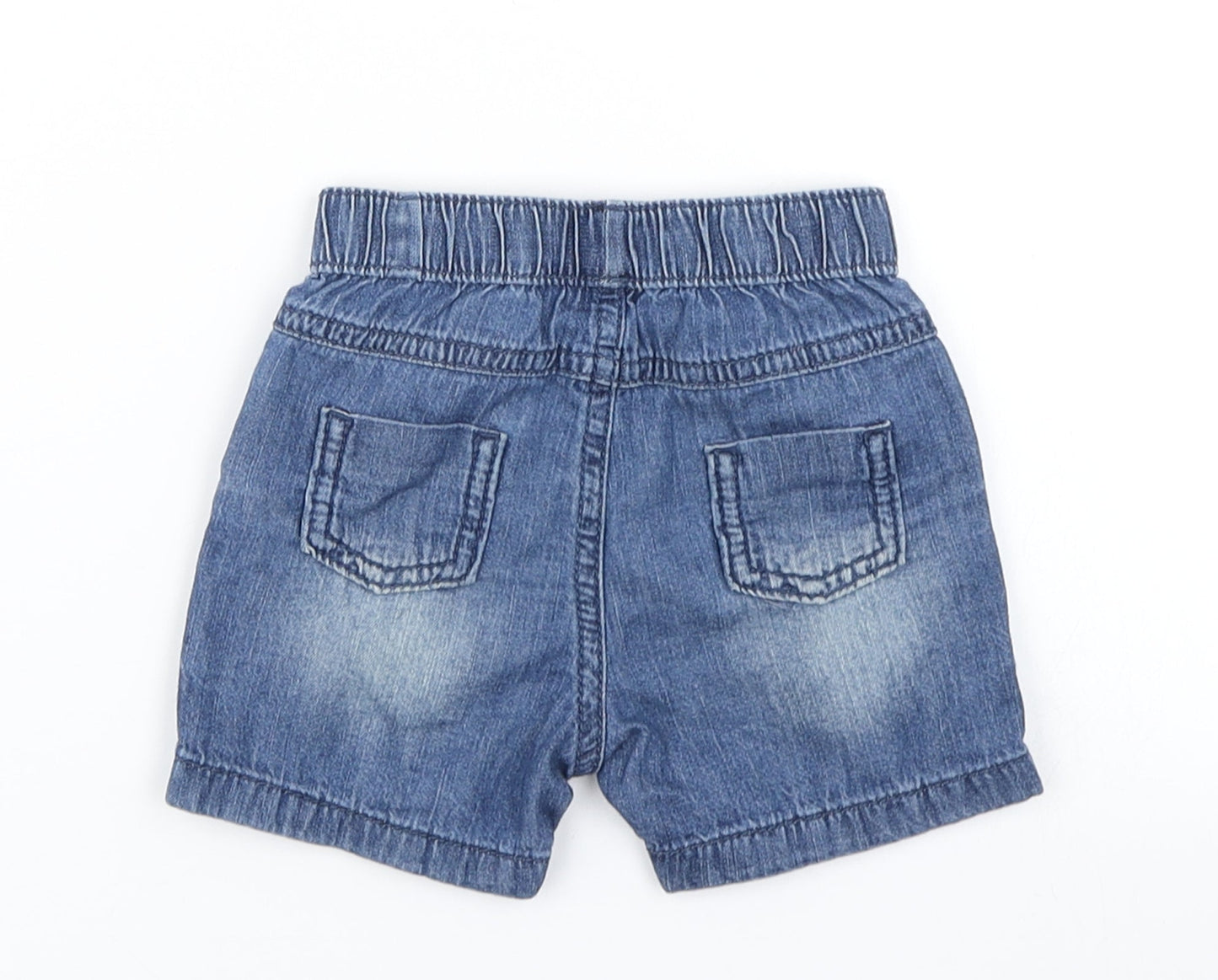 Bluezoo Boys Blue  Denim Cropped Jeans Size 3-6 Months