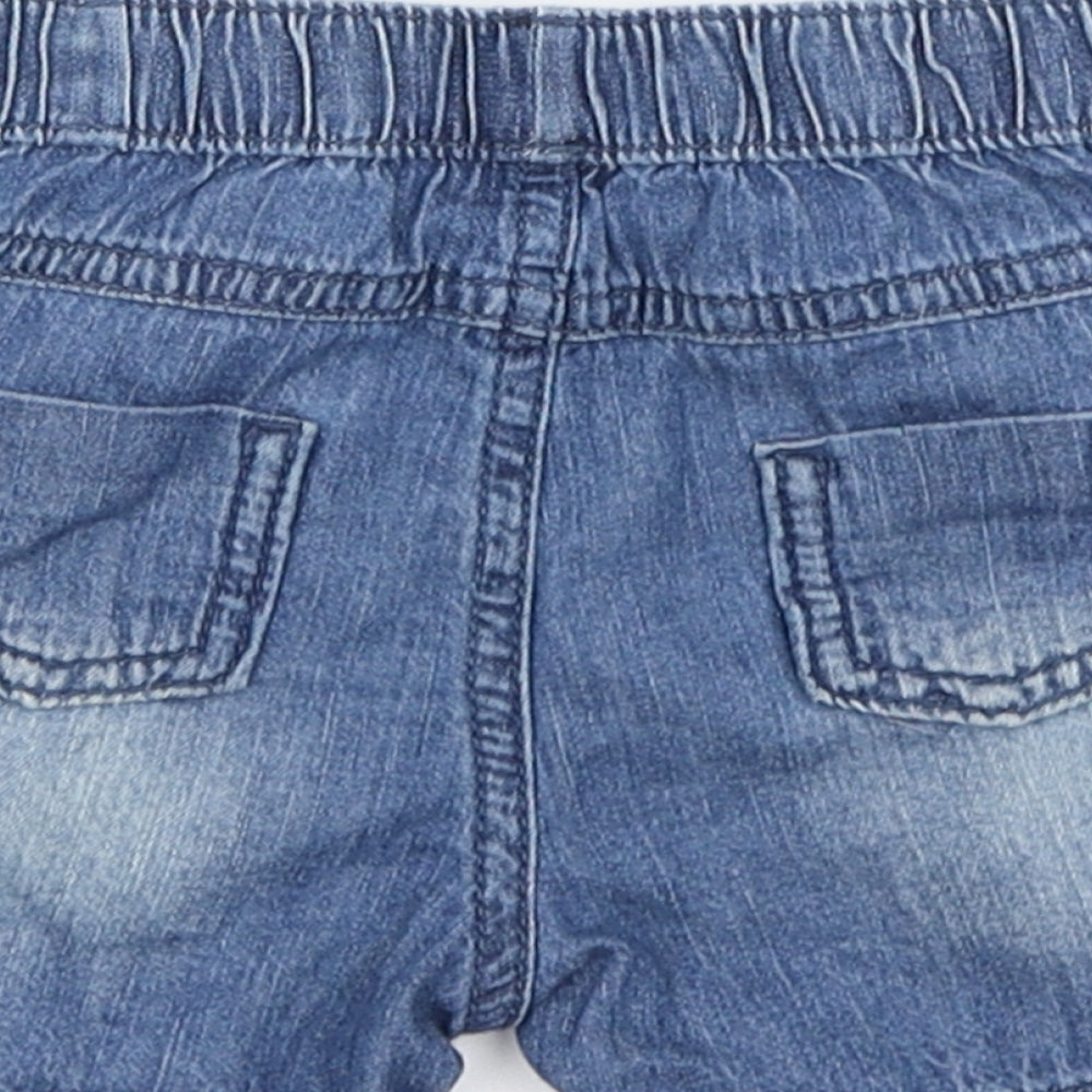 Bluezoo Boys Blue  Denim Cropped Jeans Size 3-6 Months
