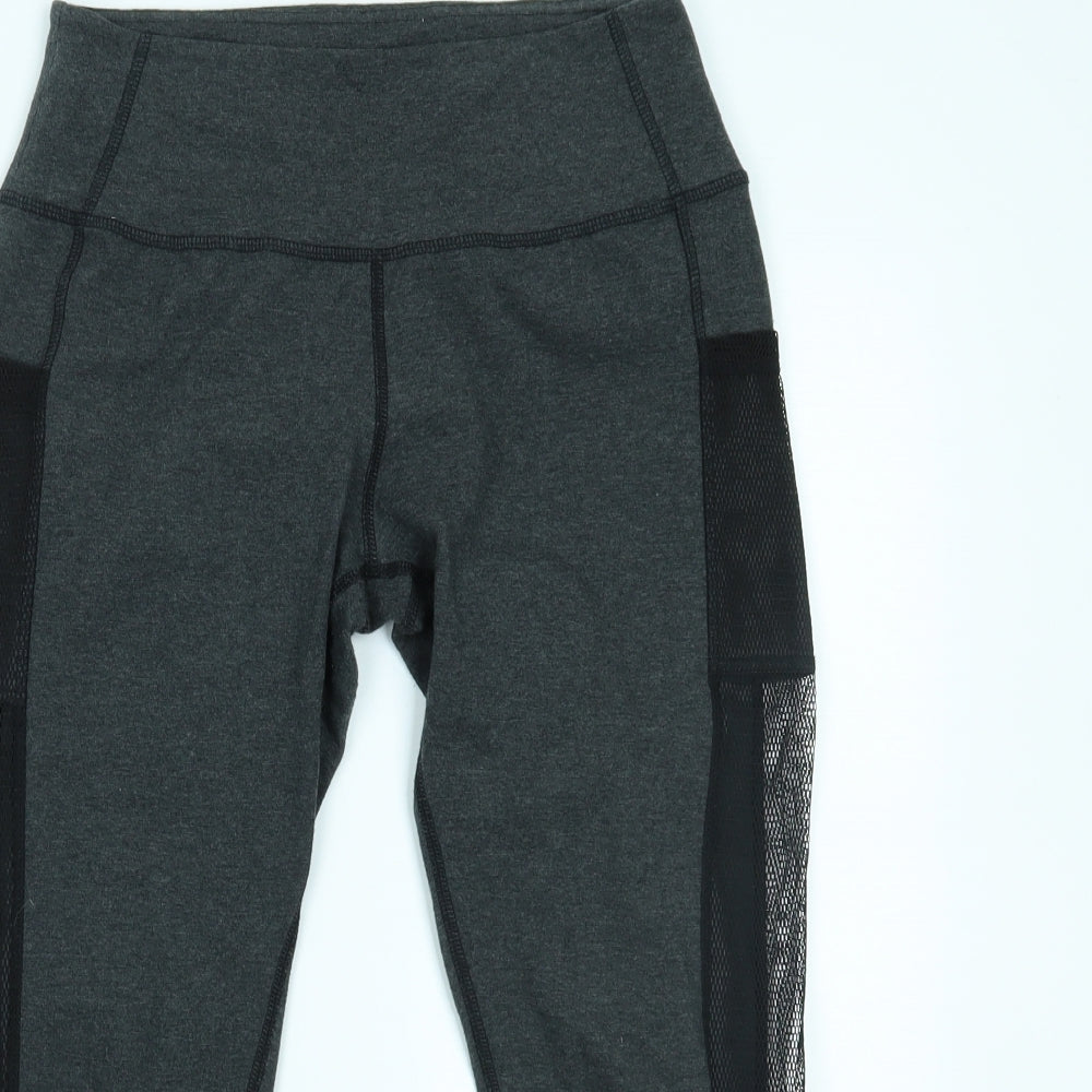 neon sweets Womens Grey   Cropped Leggings Size M L18 in