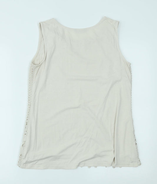 Roman Womens Beige   Basic Tank Size 12