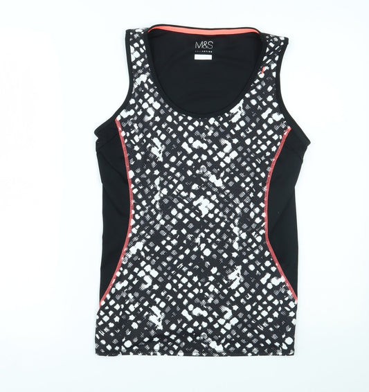 Marks and Spencer Womens Black Polka Dot  Basic Tank Size 12