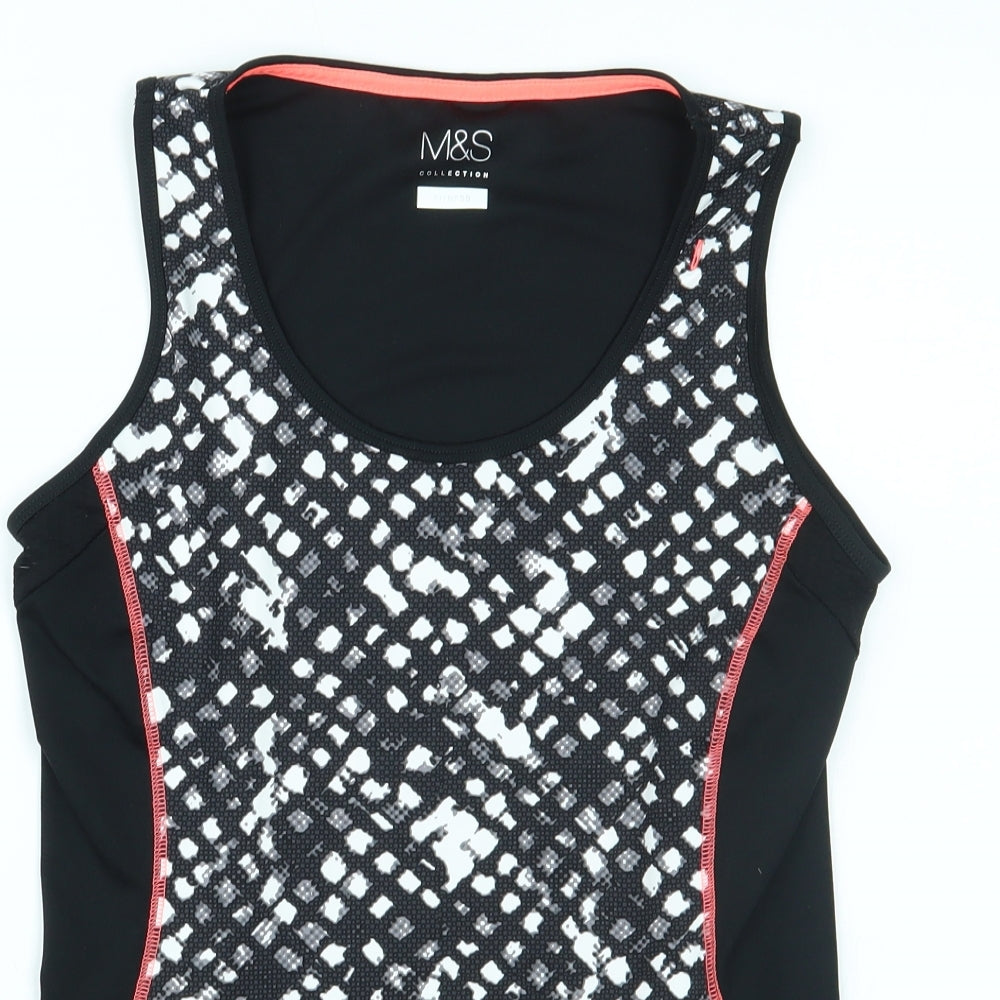 Marks and Spencer Womens Black Polka Dot  Basic Tank Size 12