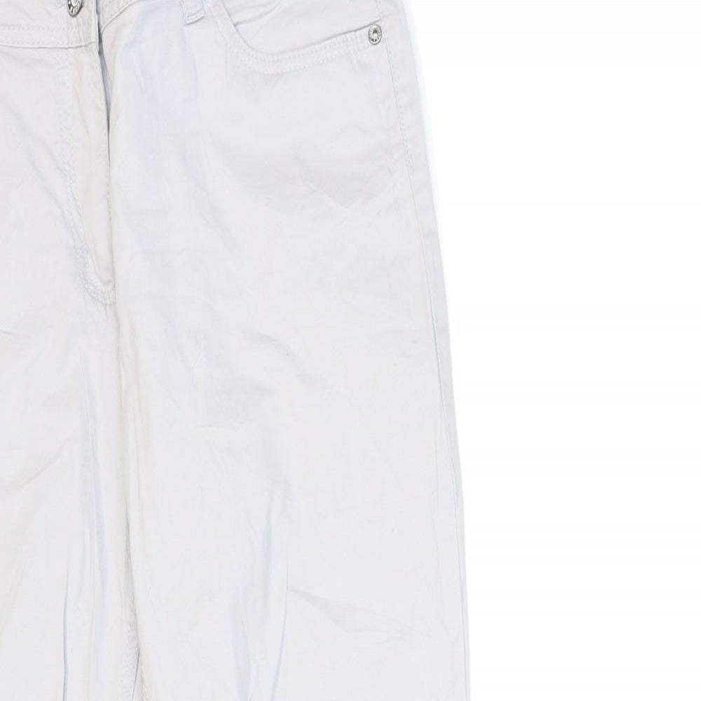 Up Fashion Womens Grey   Chino Trousers Size 12 L28 in