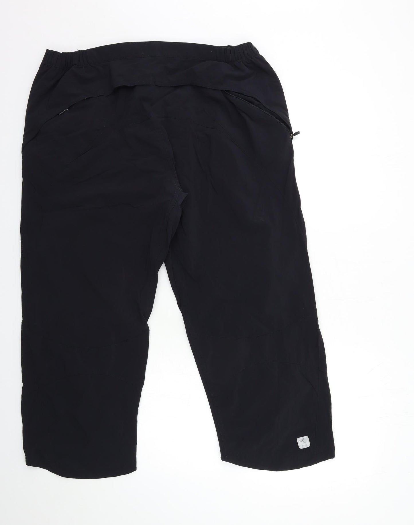DOMYOS Womens Black   Cropped Trousers Size 34 in L24 in