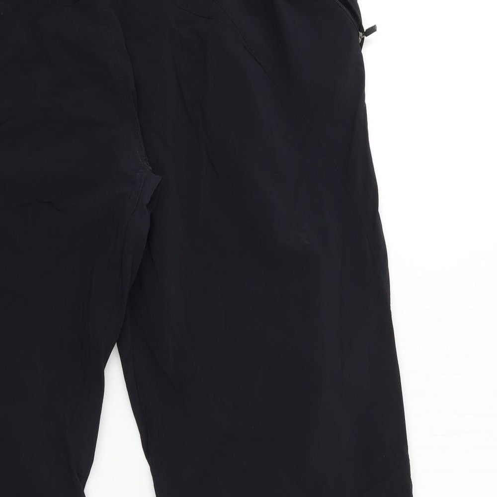 DOMYOS Womens Black   Cropped Trousers Size 34 in L24 in