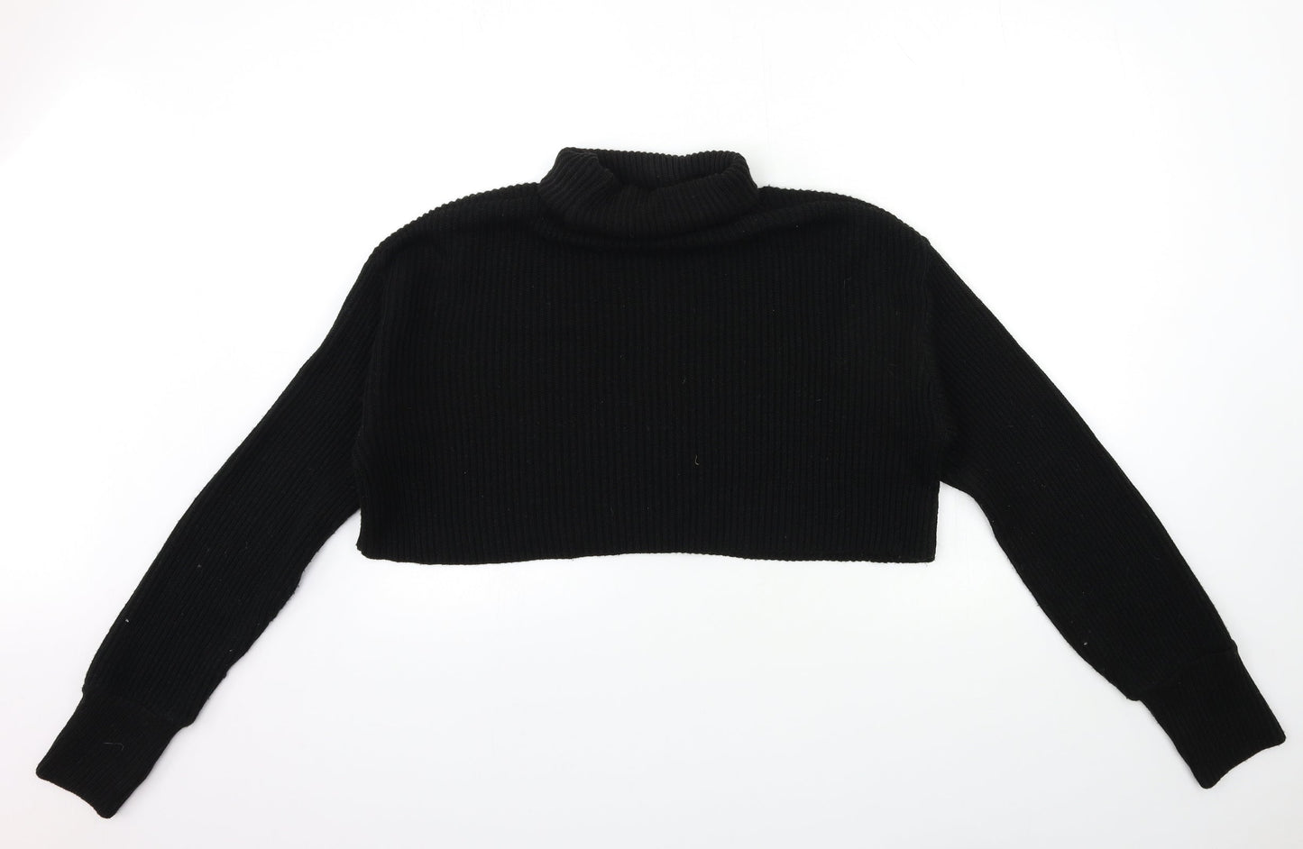 PRETTYLITTLETHING Womens Black  Knit Pullover Jumper Size M