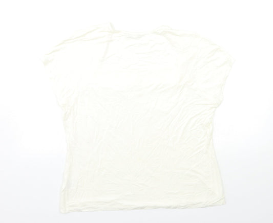 PLANET Womens White   Basic T-Shirt Size L
