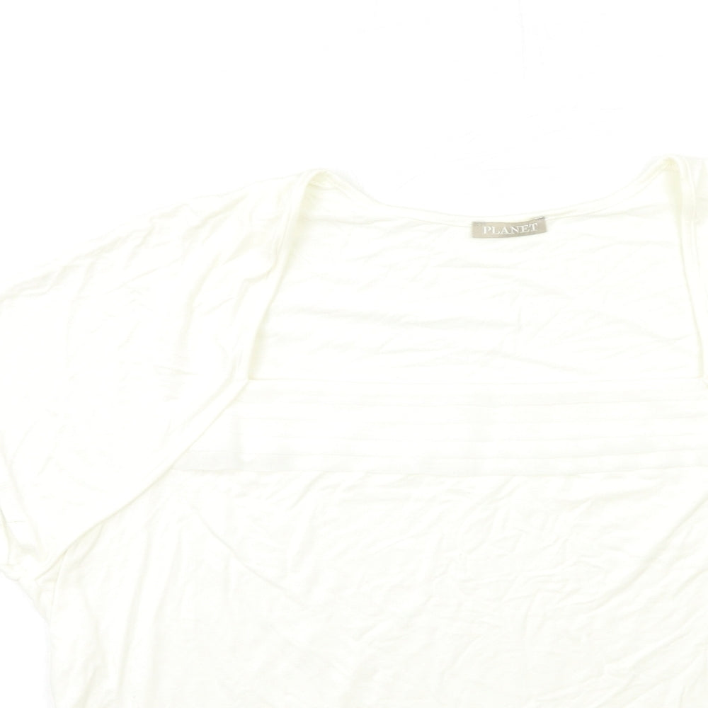 PLANET Womens White   Basic T-Shirt Size L