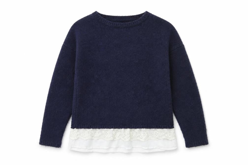 Young Dimension Girls Blue  Knit Pullover Jumper Size 12 Years