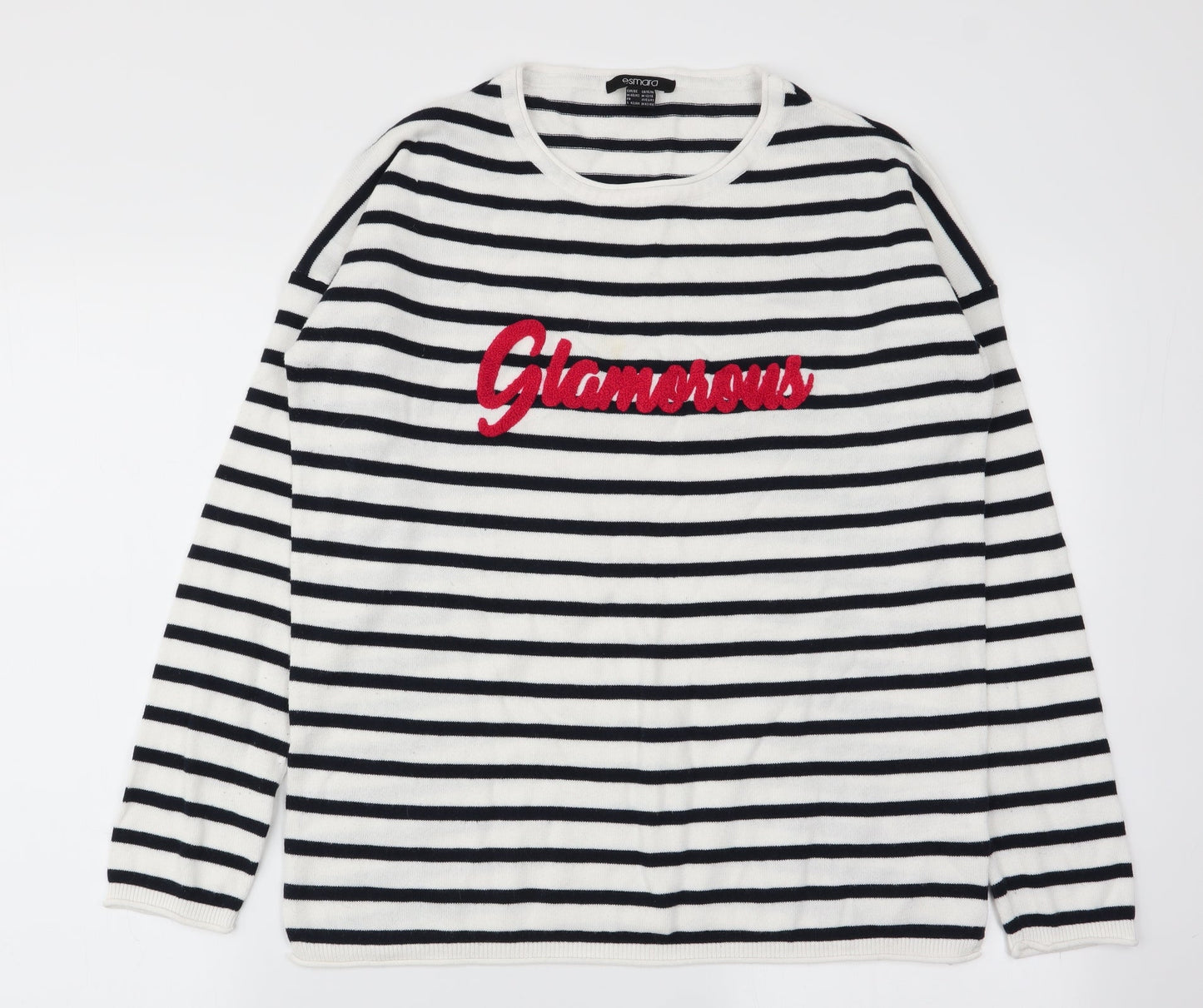 ESMARA Womens Multicoloured Striped  Pullover Jumper Size 12