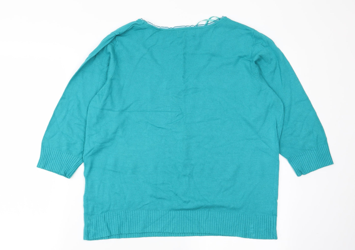 Per Una Womens Green   Pullover Jumper Size 22