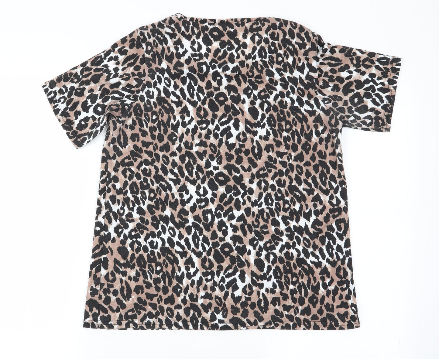 PLT Womens Multicoloured Animal Print  Basic T-Shirt Size 10