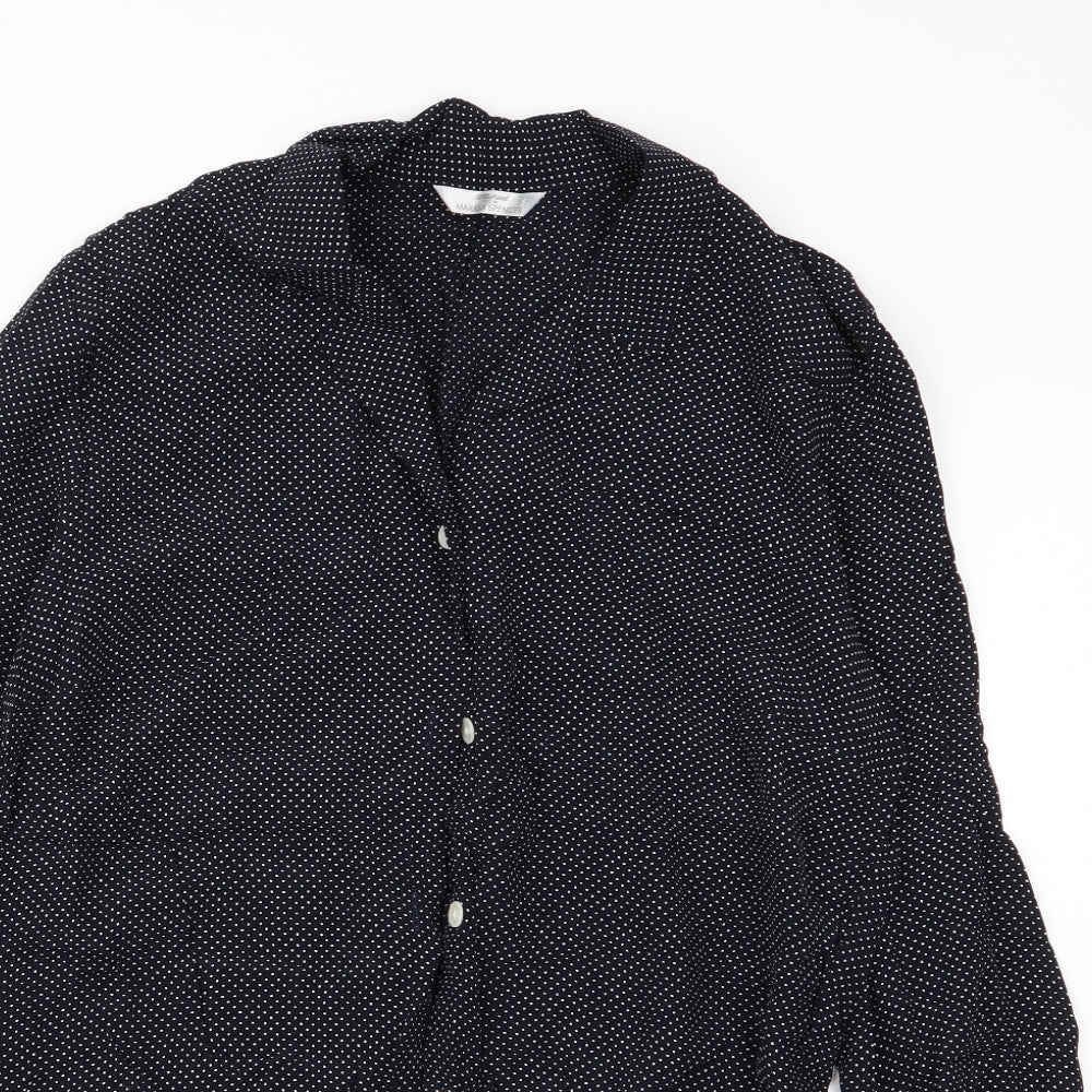 M&s Womens Multicoloured Polka Dot  Basic Button-Up Size 8
