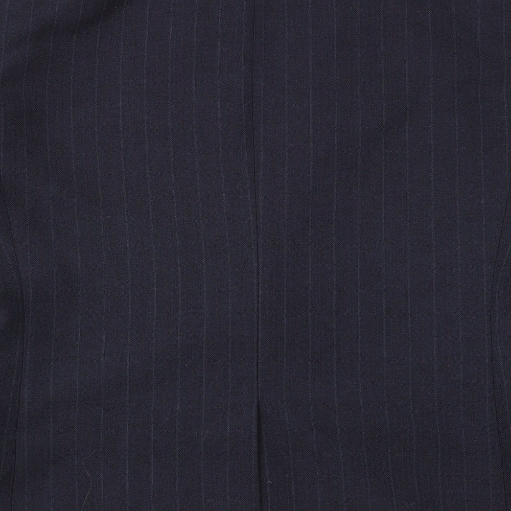 greenwoods Mens Blue Striped  Jacket Blazer Size 38