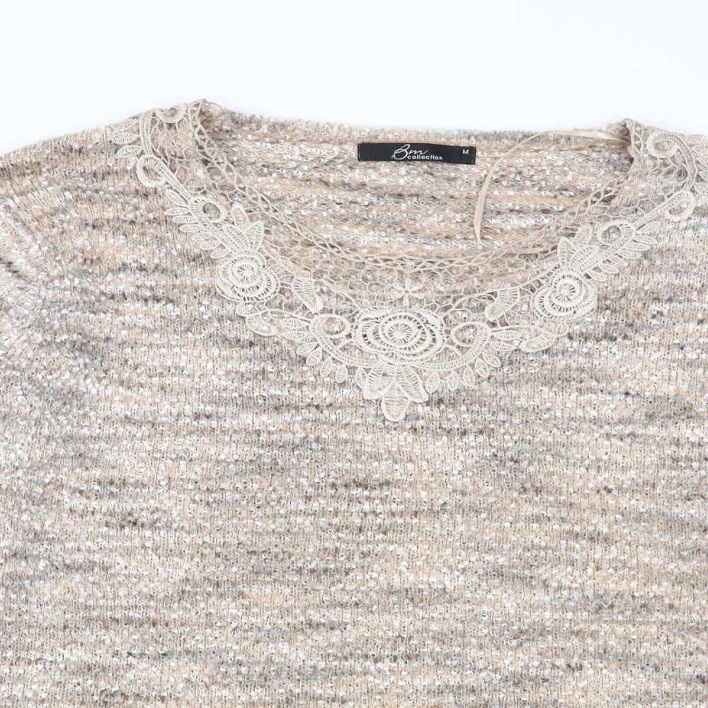 BM Womens Beige   Pullover Jumper Size M