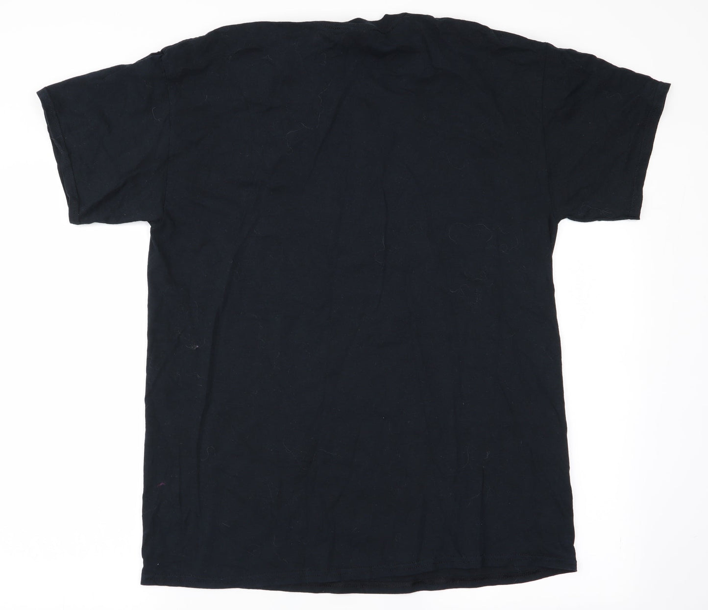 Gildan Mens Black Geometric   T-Shirt Size L