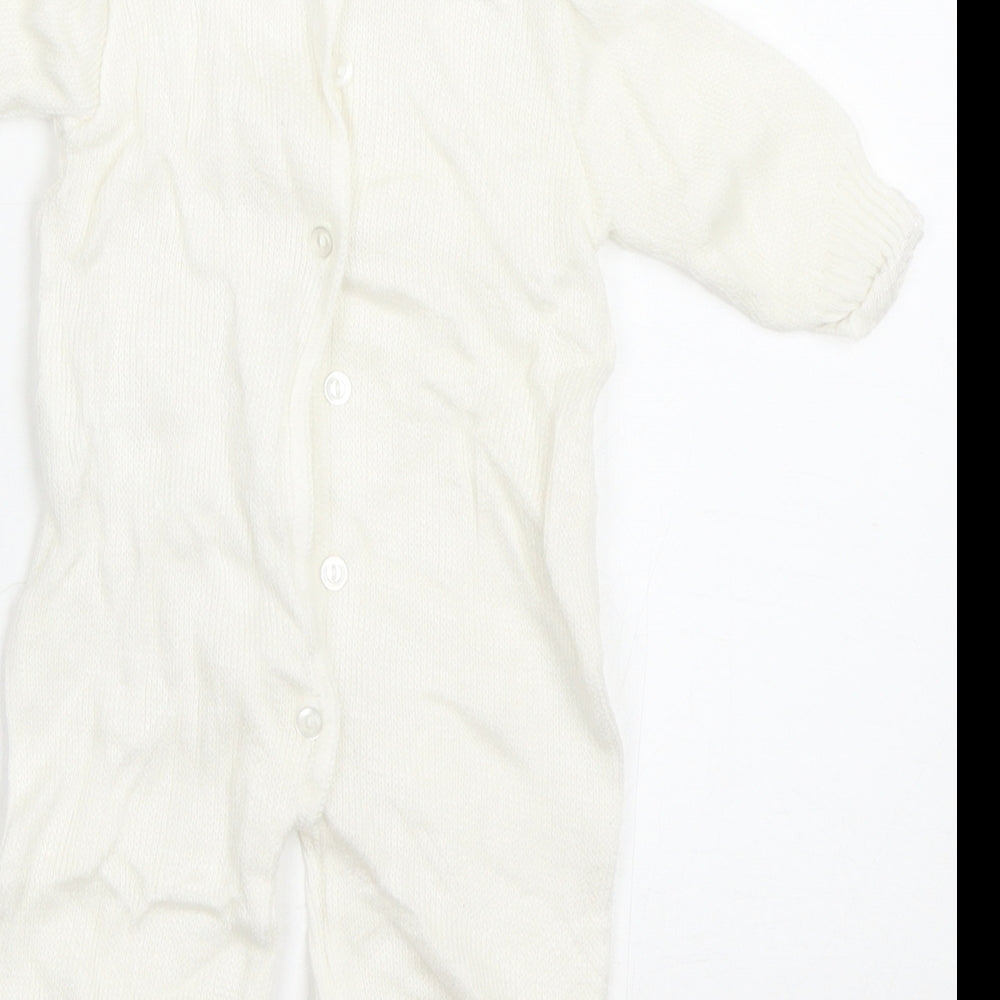 Ladybird Baby White   Coverall One-Piece Size 0-3 Months  - newborn