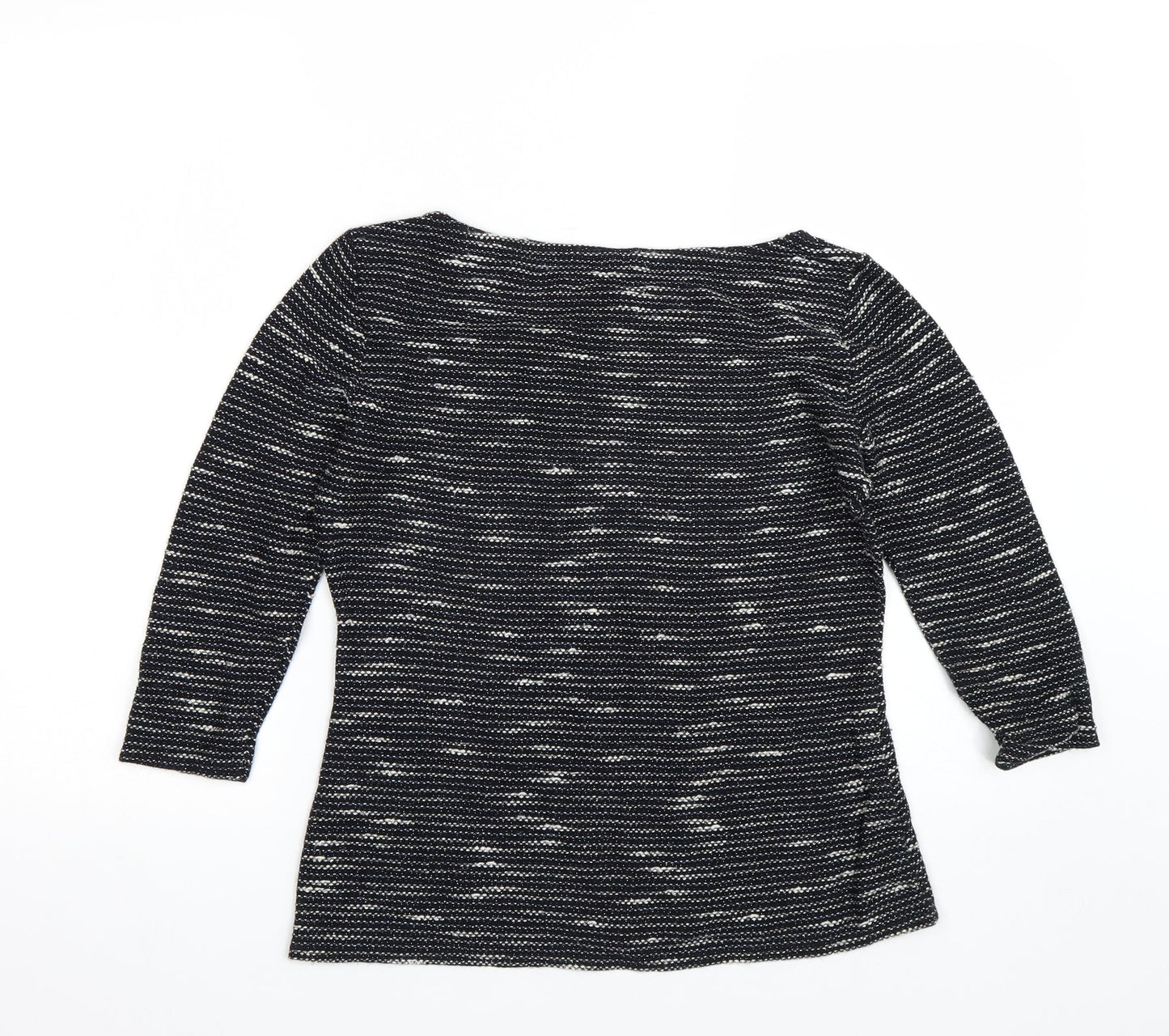 Phase Eight Womens Black Striped  Pullover Jumper Size 12