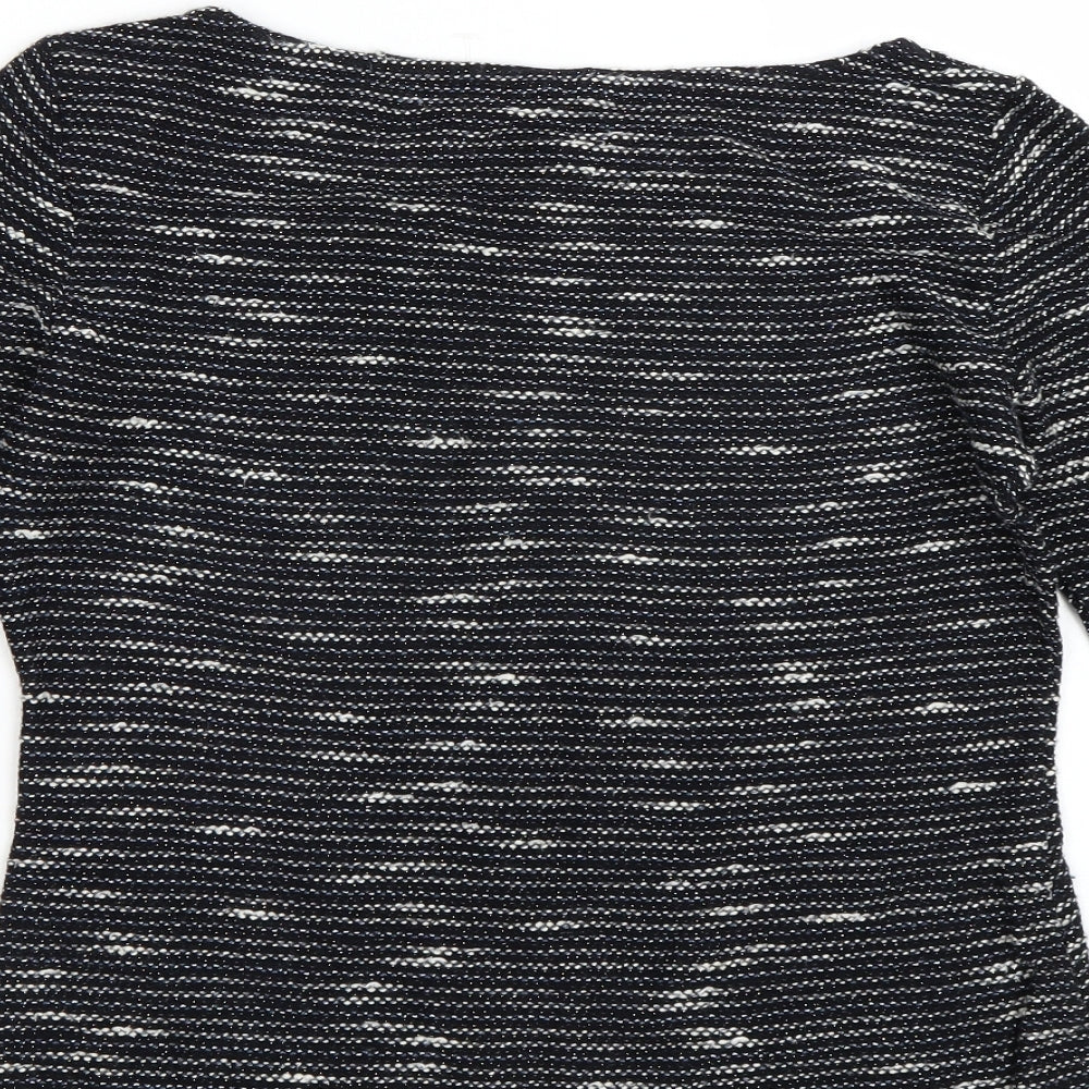 Phase Eight Womens Black Striped  Pullover Jumper Size 12