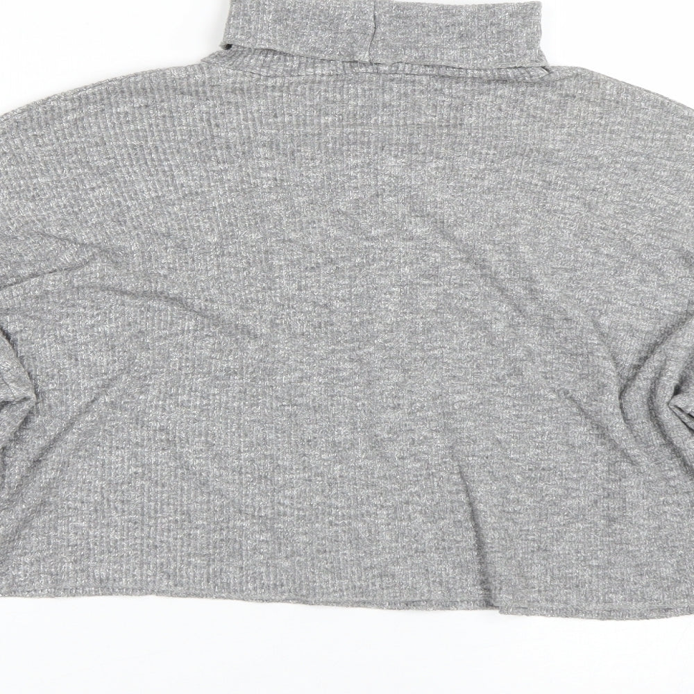 Bershka Womens Grey   Basic T-Shirt Size S