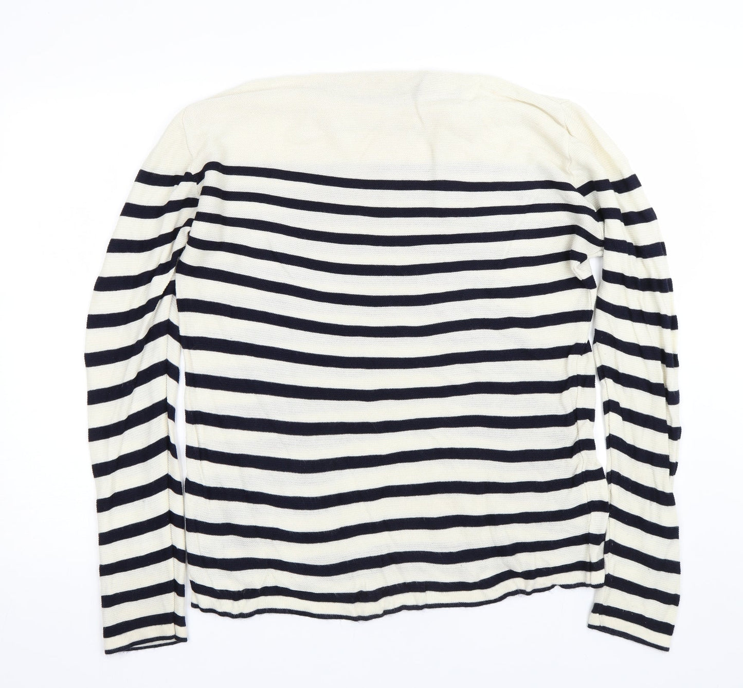 Fabrizio Womens Beige Striped  Pullover Jumper Size L