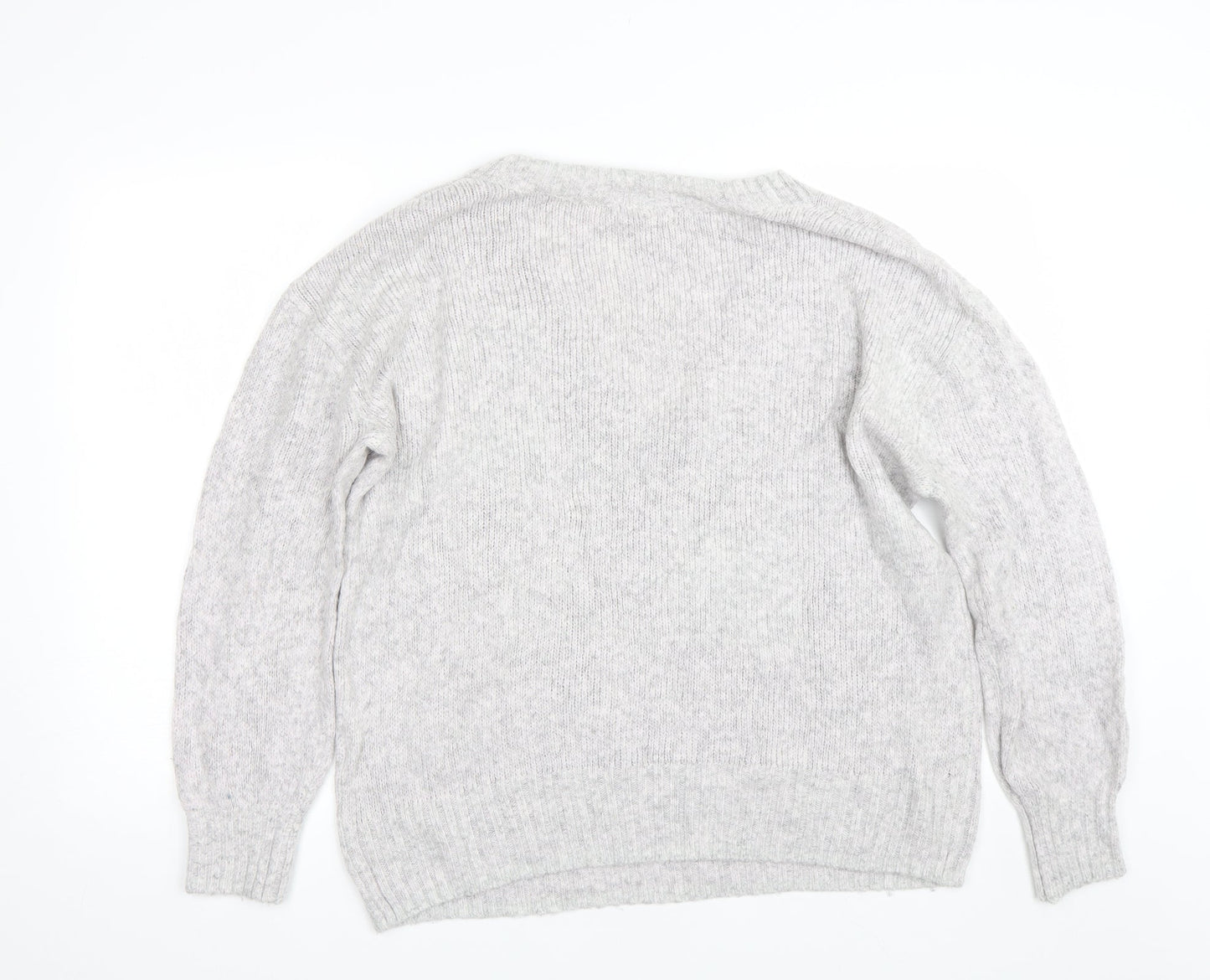H&M Womens Grey   Pullover Jumper Size M