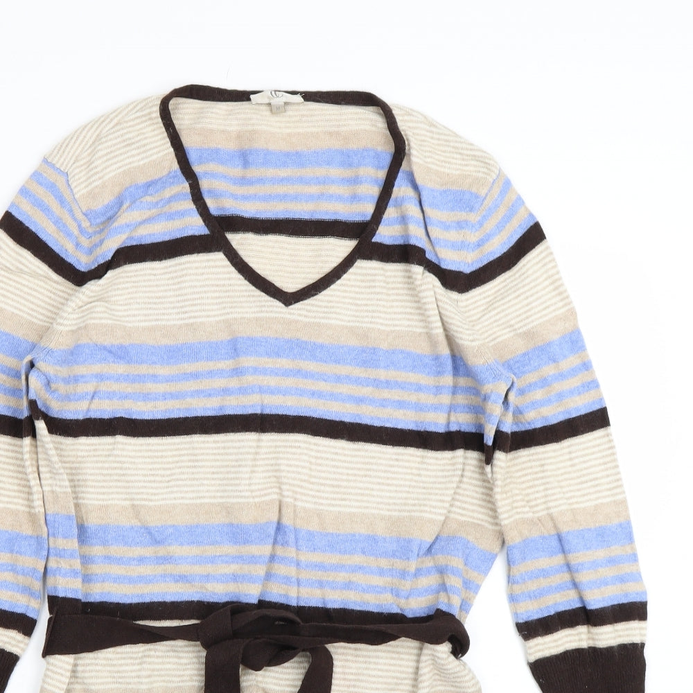 CC Womens Multicoloured Striped  Pullover Jumper Size M