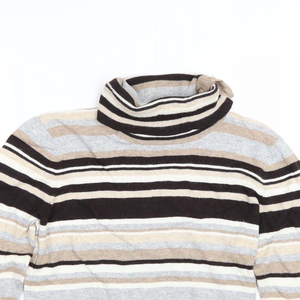 CC Womens Beige Striped  Pullover Jumper Size M