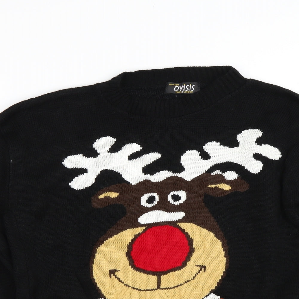 Oyisis Womens Black   Pullover Jumper Size M  - Christmas