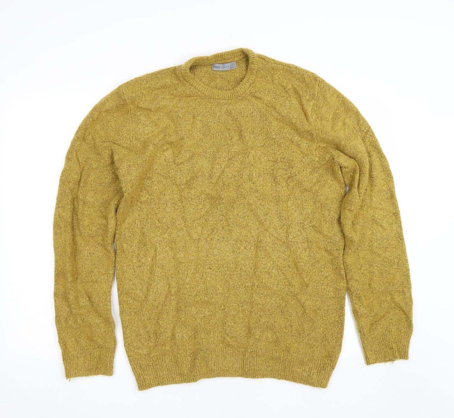 M&S Womens Yellow   Pullover Jumper Size 2XL