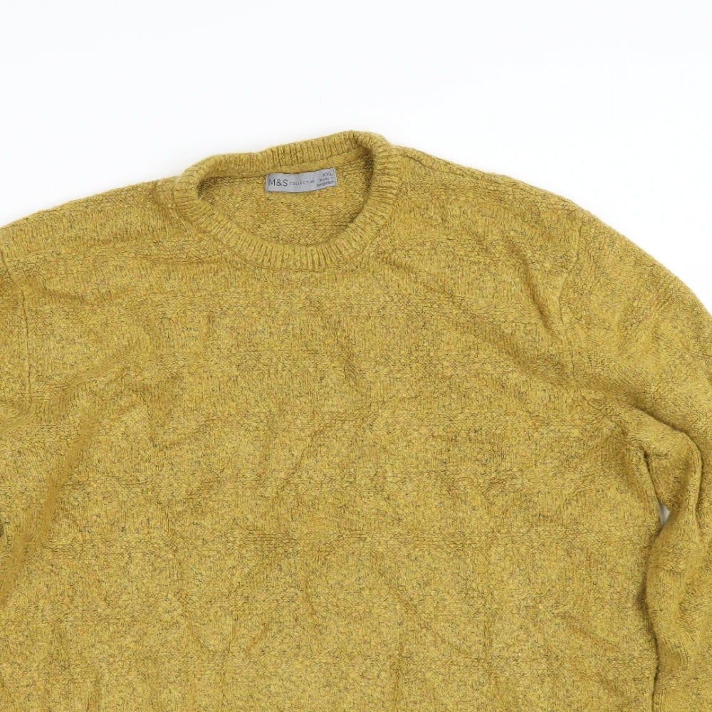 M&S Womens Yellow   Pullover Jumper Size 2XL