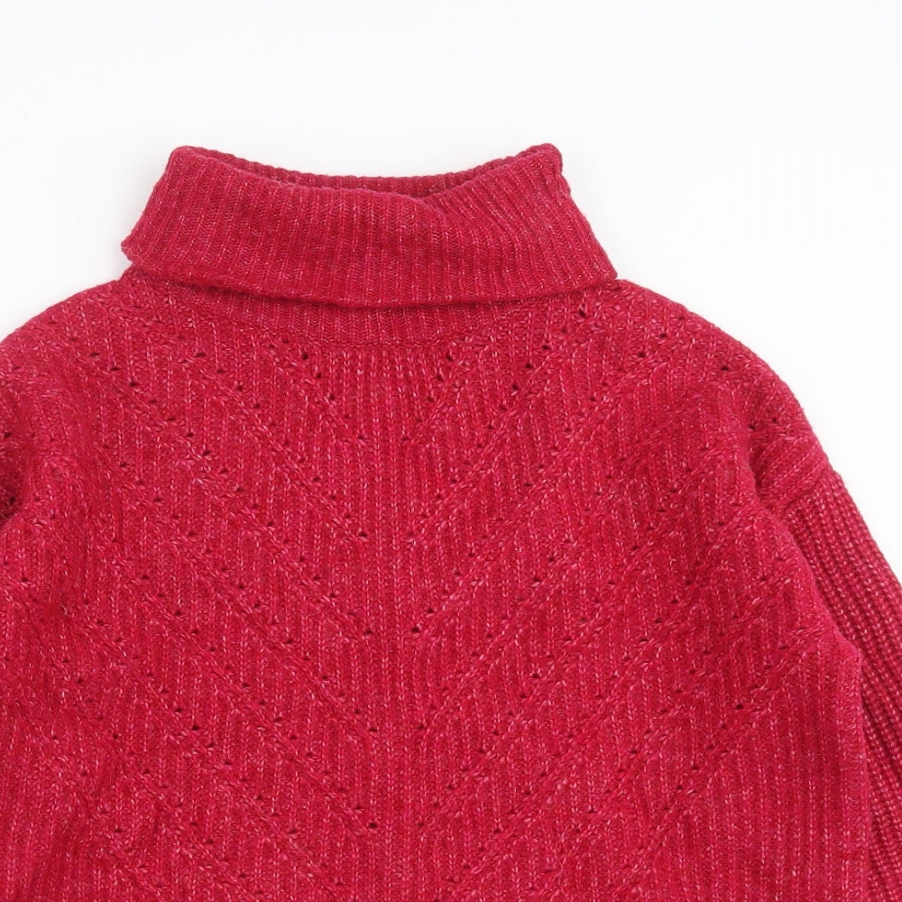 Yessica Womens Pink  Knit Pullover Jumper Size S