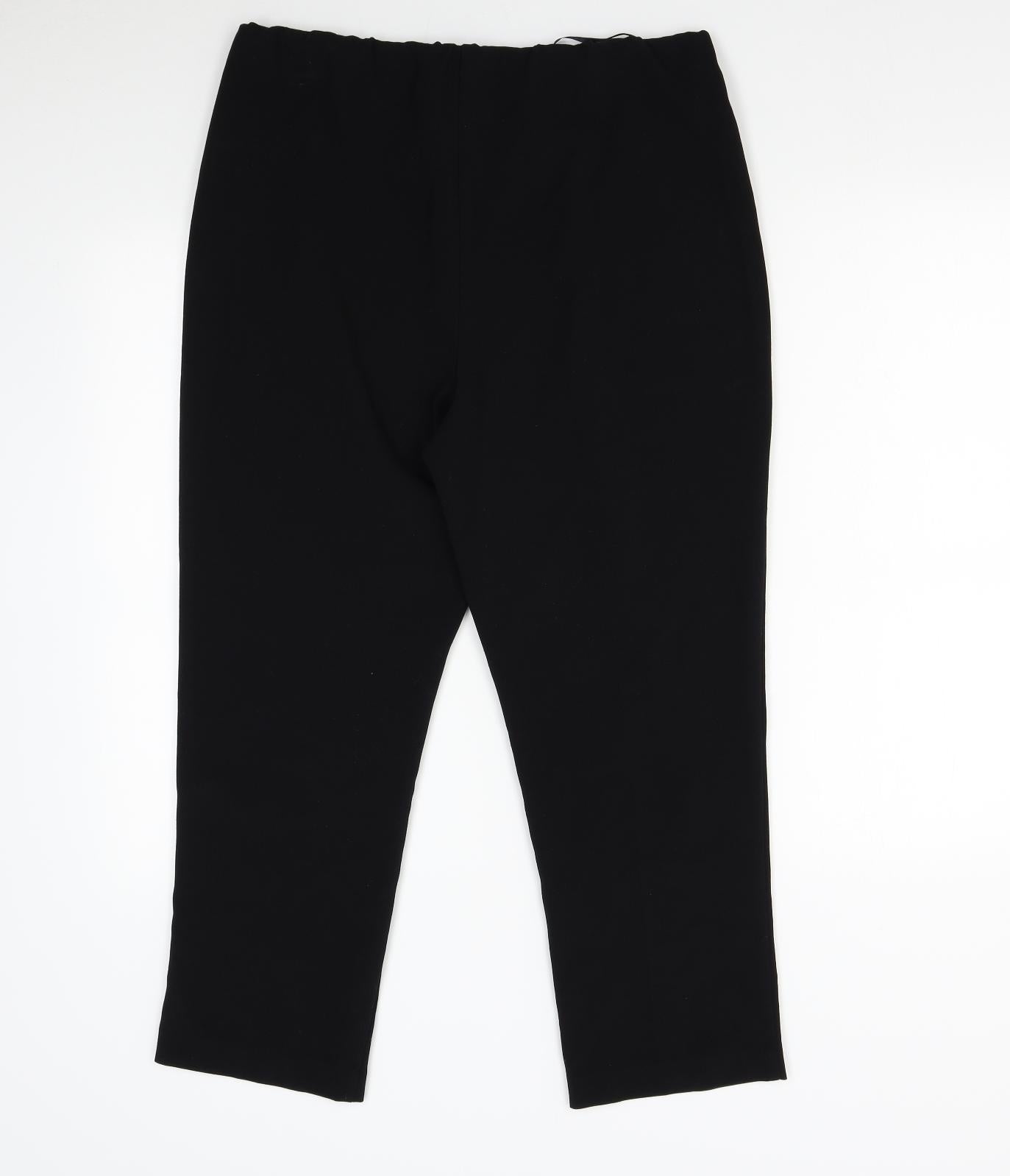 Isle Womens Black   Trousers  Size 14 L24 in
