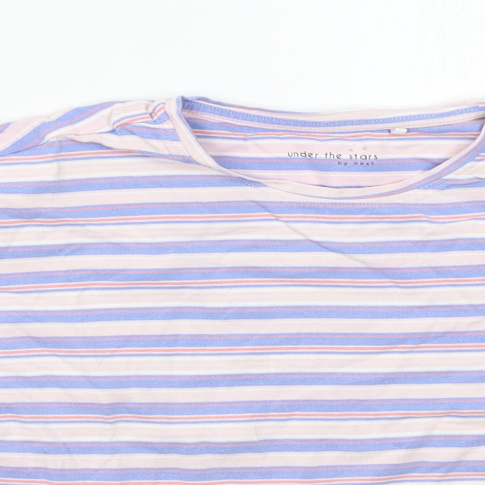NEXT Girls Multicoloured Striped  Basic T-Shirt Size XS  - Dog