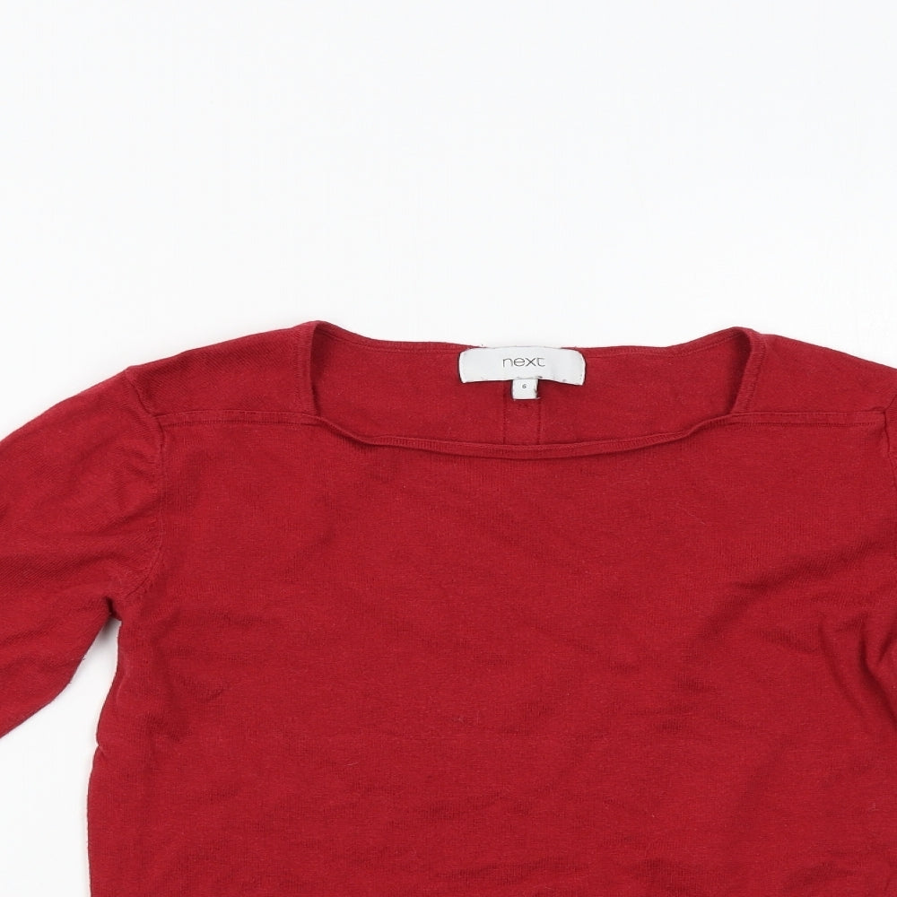 NEXT Womens Red  Knit Pullover Jumper Size 6