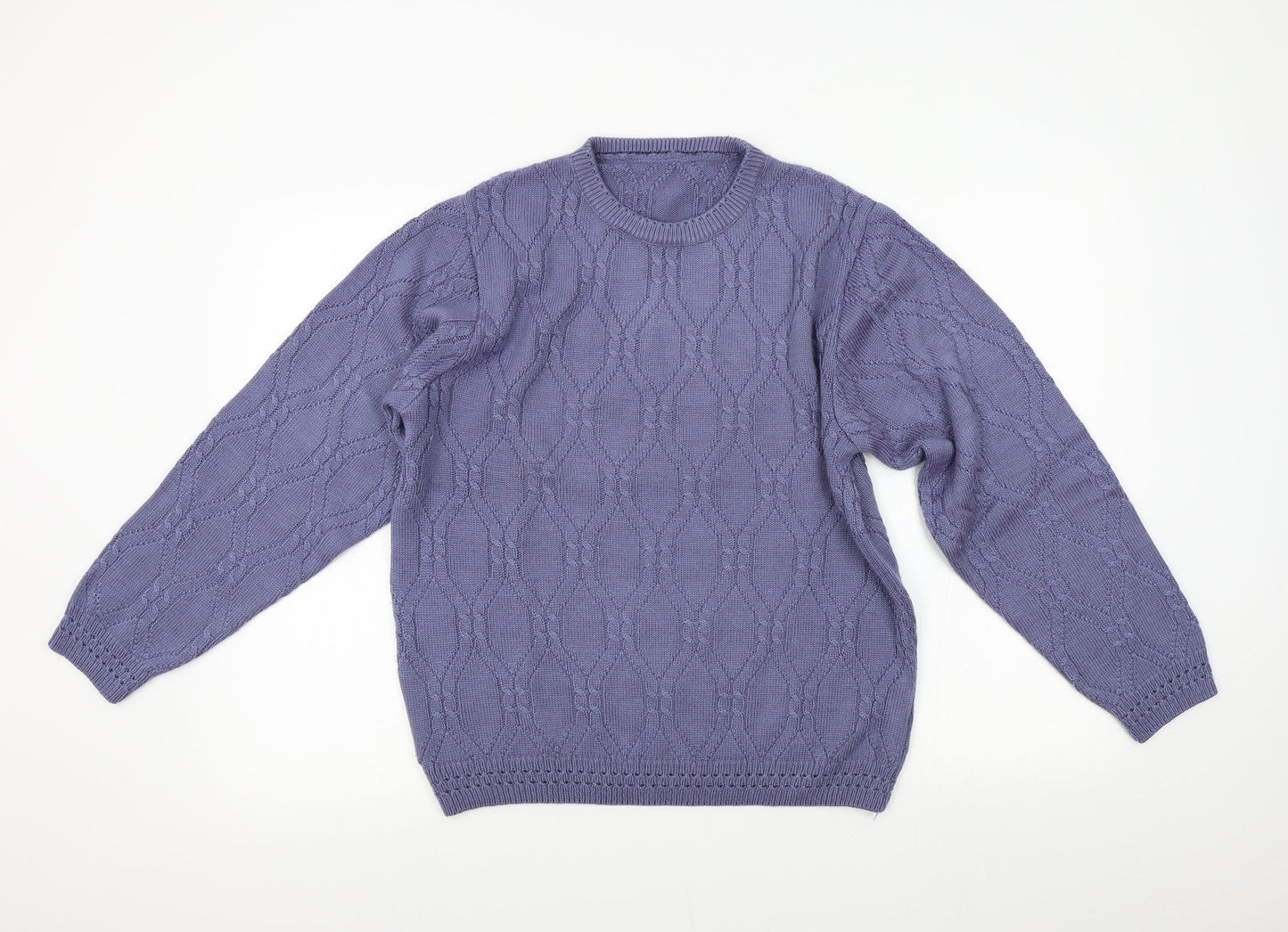 Happit Womens Purple  Knit Pullover Jumper Size 14