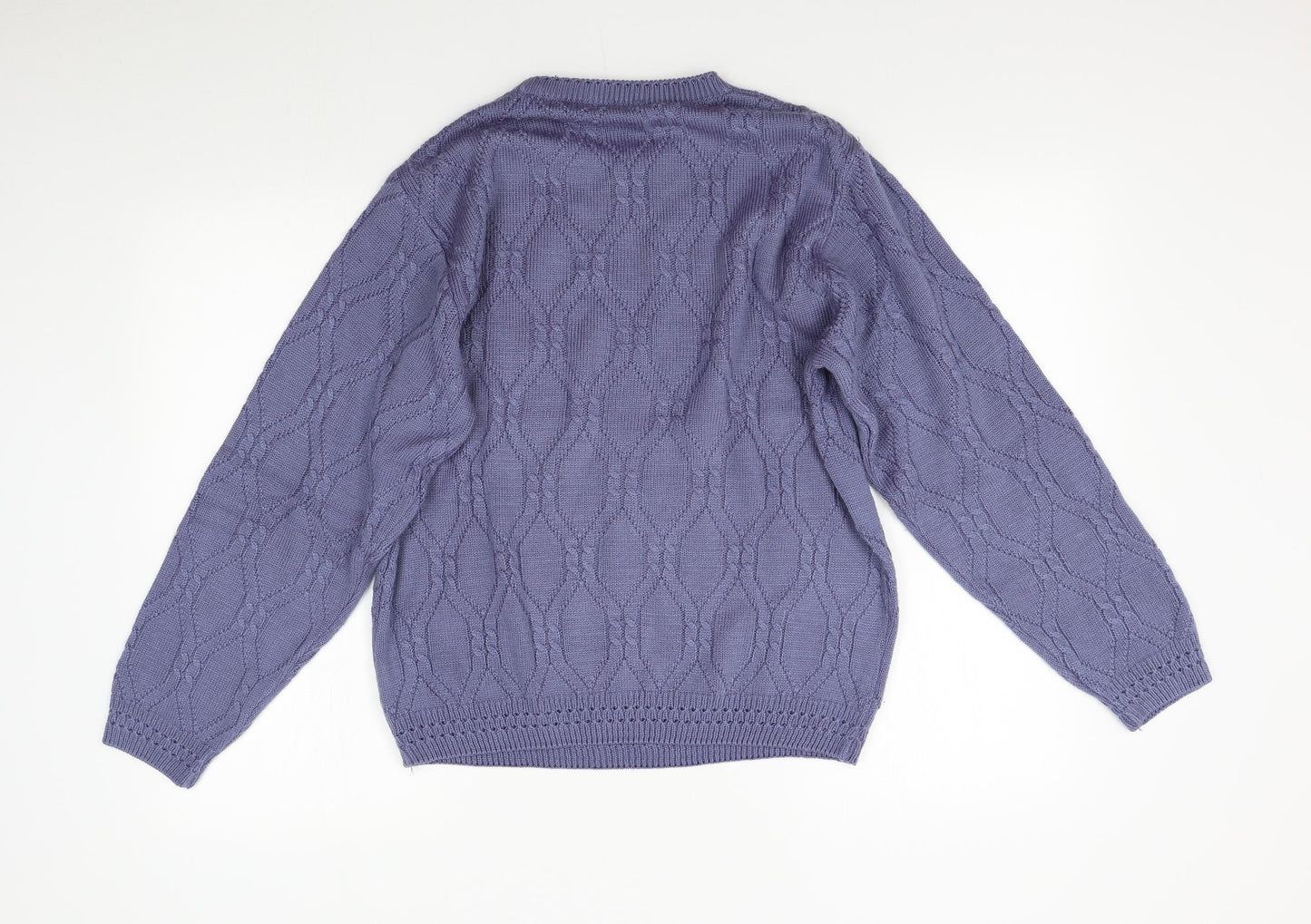 Happit Womens Purple  Knit Pullover Jumper Size 14