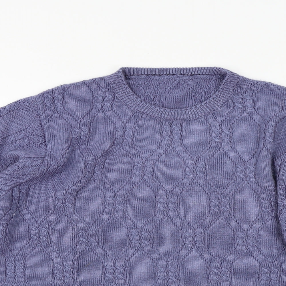 Happit Womens Purple  Knit Pullover Jumper Size 14