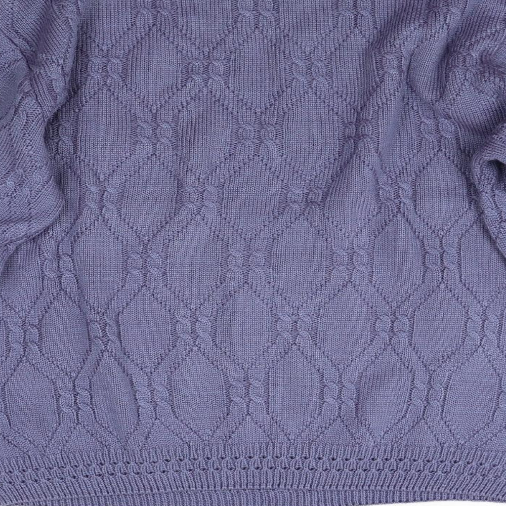 Happit Womens Purple  Knit Pullover Jumper Size 14