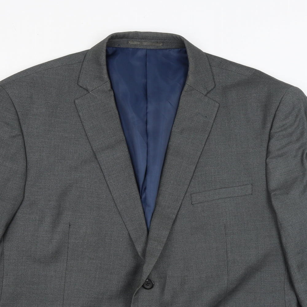 Dobell Mens Grey   Jacket Blazer Size 2XL