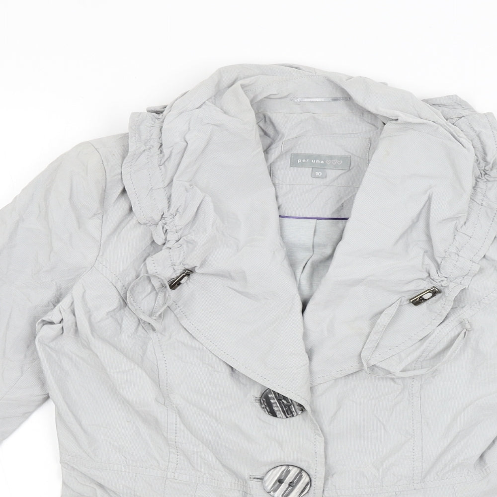 Per Una Womens Grey   Jacket Blazer Size 10
