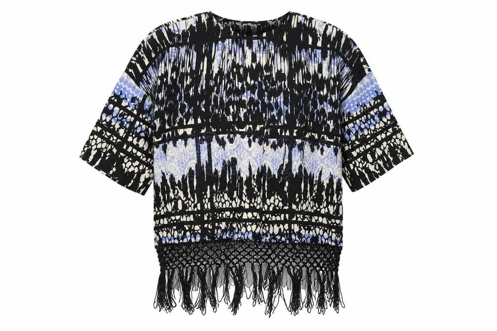 Front view of Only women’s black wrap jumper, size UK 8