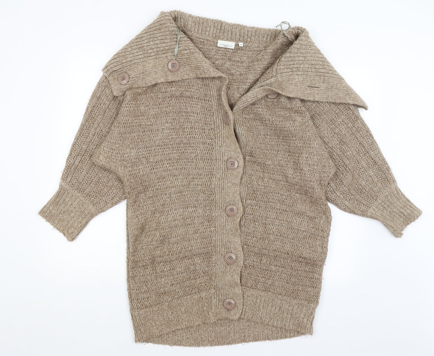 New Look Womens Brown   Cardigan Jumper Size 12
