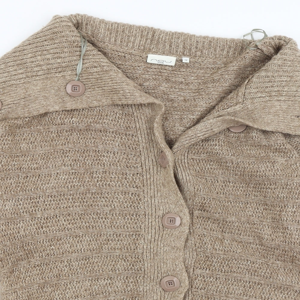 New Look Womens Brown   Cardigan Jumper Size 12