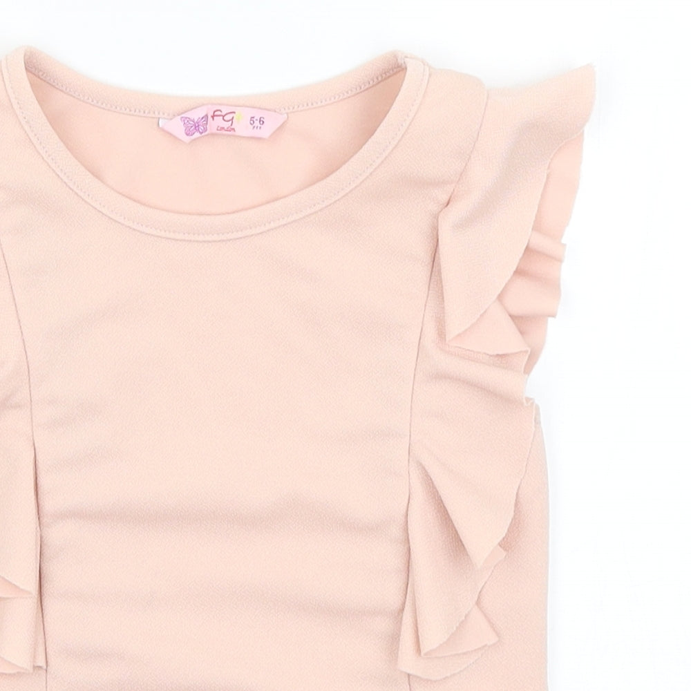 FG London Girls Pink   Basic Blouse Size 5-6 Years