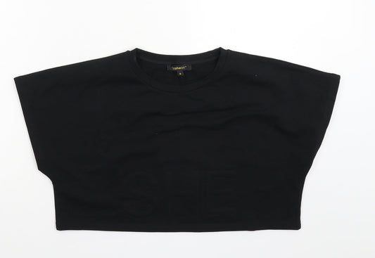 Fasheon Womens Black   Cropped T-Shirt Size M